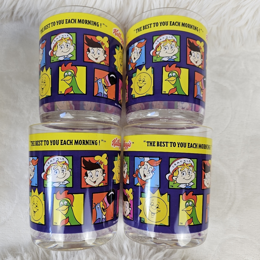 4 NEW Kellogg's Vintage 1996 Cups